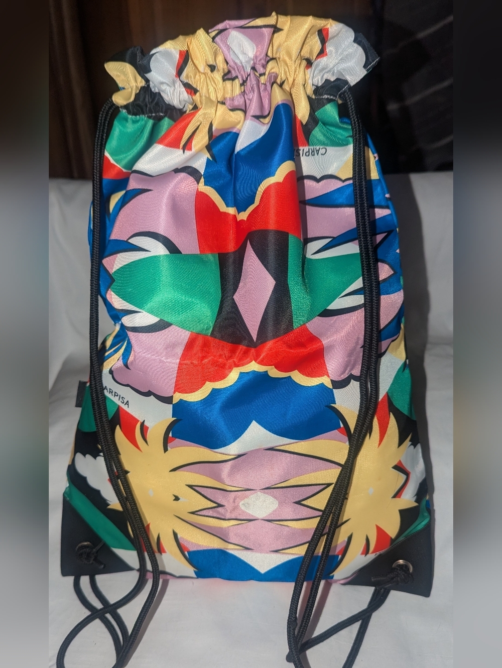 CARPISA Multicolor Floral Drawstring Backpack - Picture 2 of 8